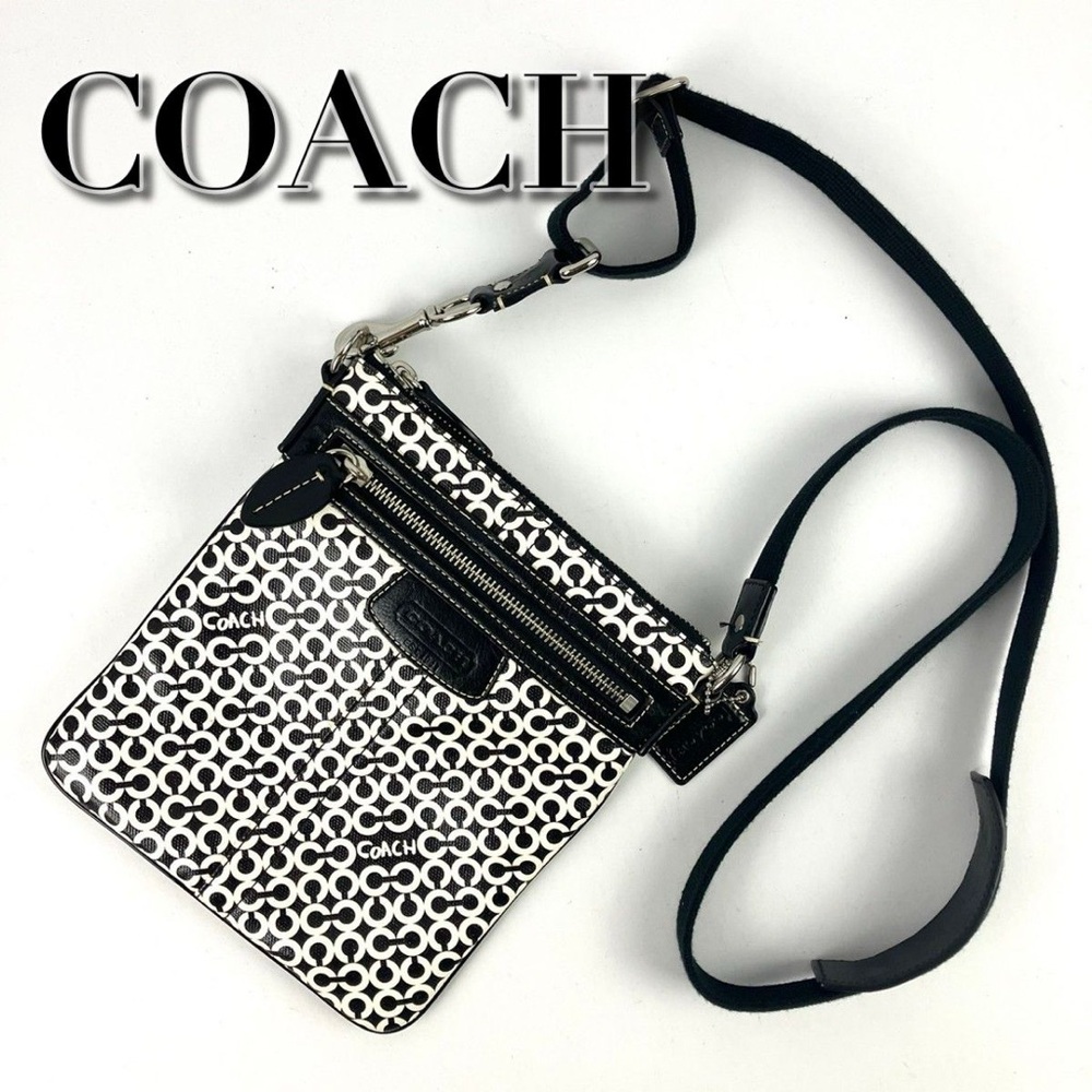 Coach Y2K Penelope Op Art Crossbody Bag — Black & White